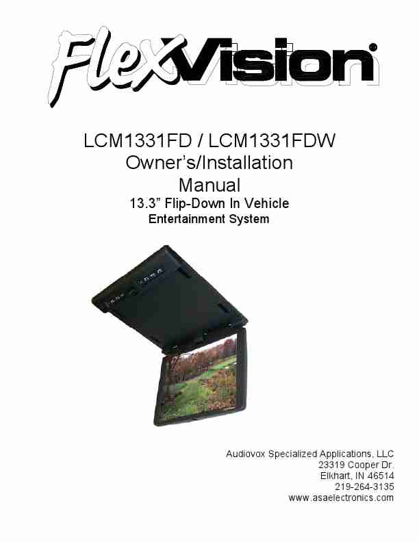 Audiovox Car Stereo System LCM1331FD-page_pdf